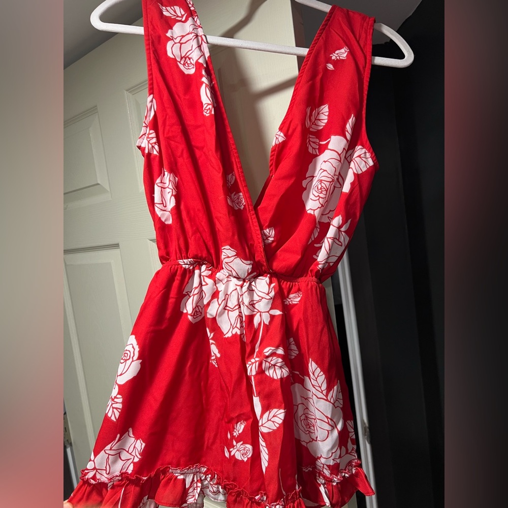 Rosy red romper